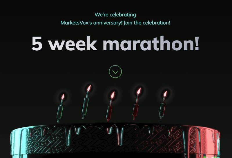 MarketsVox Celebrates Anniversary with Exciting 5-Week Promotion Marathon